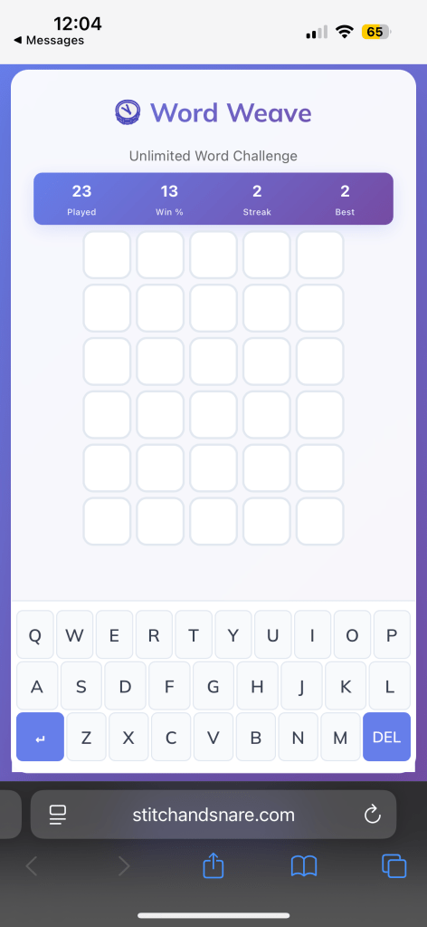 WordWeave, Stitch and Snare