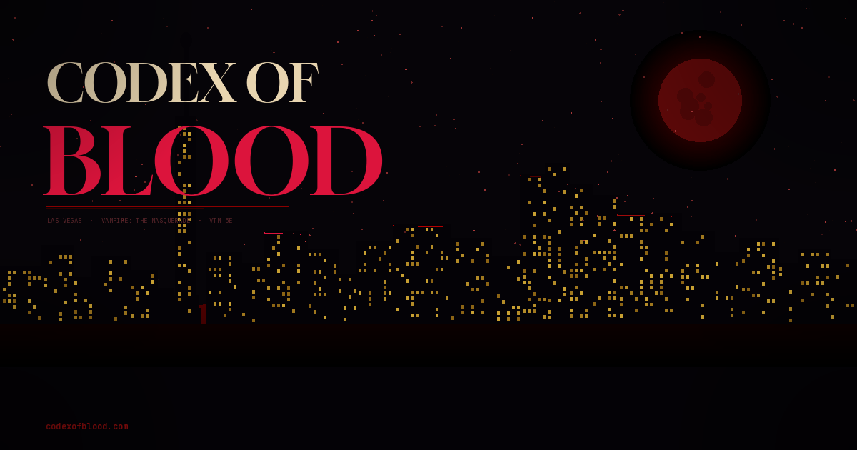 codex of blood, vampire