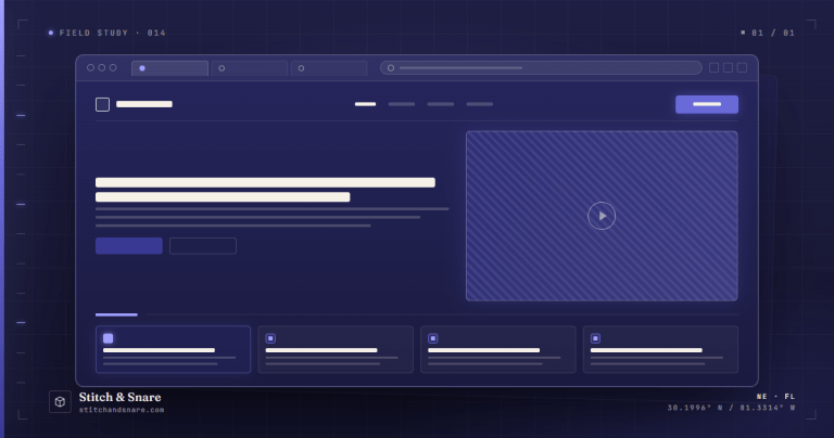 st augustine local website, stitch and snare